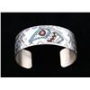 Image 1 : Navajo Raymond Begay Chip Inlay Silver Bracelet
