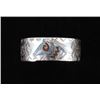 Image 2 : Navajo Raymond Begay Chip Inlay Silver Bracelet