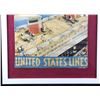 Image 4 : 1920s United States Line Framed Advertising Banner