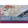 Image 8 : 1920s United States Line Framed Advertising Banner