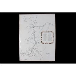 Montana Bridger Canyon Hand Drawn Historical Map