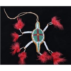 Sioux Fully Beaded Umbilical Cord Fetish 1900