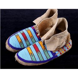 Beaded Cheyenne Moccasins circa 1940's