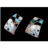 Image 6 : Navajo Sterling Silver Mosaic Earring Collection
