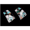 Image 7 : Navajo Sterling Silver Mosaic Earring Collection