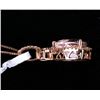 Image 13 : Morganite and Diamond 14K Rose Gold Necklace