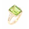 Image 1 : Green Tourmaline and Diamond 14K Ring