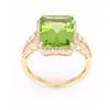 Image 2 : Green Tourmaline and Diamond 14K Ring
