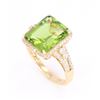 Image 6 : Green Tourmaline and Diamond 14K Ring