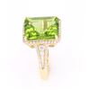 Image 7 : Green Tourmaline and Diamond 14K Ring