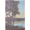 Image 2 : F. Nielsen Original Lake Landscape Oil Painting