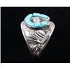 Image 4 : Navajo Sleeping Beauty Turquoise Sterling Ring