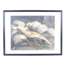 Louis Icart Titled "Meditation" Framed Print