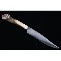 Early 1900's Antler Handle Clip Point Knife