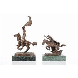 Frederic Remington (1861-1909) Lost Wax Cast Pair