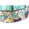 Image 10 : Mid 1900's Stained Glass & Brass Fruit Chandelier