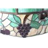 Image 8 : Mid 1900's Stained Glass & Brass Fruit Chandelier