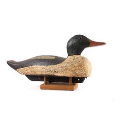 1930's American Merganser Drake by Pratt Decoy Co.