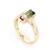 Image 3 : Bi-Color Watermelon Tourmaline & Diamond Ring