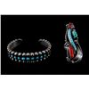 Image 1 : Navajo Sterling Silver Turquoise Bracelet & Ring