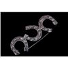Image 2 : Sterling Silver Three Horseshoe Western Signed Pin