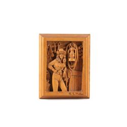 R.L. Miller Wyoming Carved Wood Western Art 1984