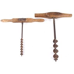 Pair of Wood Working Antique Drill Bits