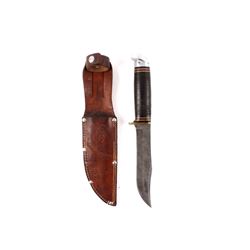 Western U.S.A. Leather Wrapped Hunting Knife