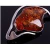 Image 2 : Navajo Silver and Amber Bear Effigy Pin