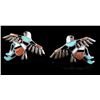 Image 2 : Multi Stone Eagle Dancer Clip-On Earrings
