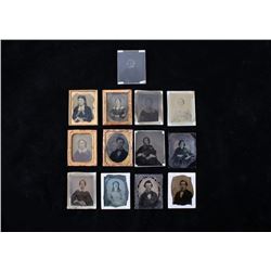Collection of 13 Ambrotype Photos Circa 1850