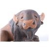 Image 3 : Hand Painted Standing and Laying Bison Doorstops