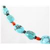 Image 8 : Navajo Silver Turquoise & Carnelian Necklace