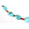 Image 9 : Navajo Silver Turquoise & Carnelian Necklace