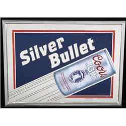 Coors Light Silver Bullet Lightup Advertising Sign