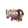 Image 3 : Hand Carved Polished Acacia Rhino C. 1930's