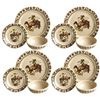 Image 1 : Westward Ho Rodeo 3-Piece Dinner Set of Four