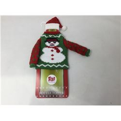 Knit Hat and Sweater Bottle Topper