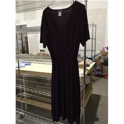 Star Vixen Aubergine Color Wrap Dress- 2X