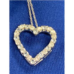 Simulated Aqua Heart Shaped Pendants