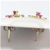 Image 3 : 10K Yellow Gold Ruby Earrings, Suggested Retail Value $160