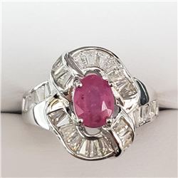 Silver Ruby Ring (~weight 6.3g), Suggested Retail Value $250 (Estimated Selling Price from $36 to $7
