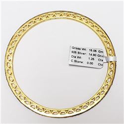 Silver Diamond(1.25ct) Wax And Cast Bangle Bracelet (~weight 15.64g), Insurance Value $1755 (Estimat
