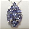 Image 1 : Silver Tanzanite(3ct) Necklace (~weight 3.6g), Suggested Retail Value $250 (Estimated Selling Price 