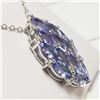Image 2 : Silver Tanzanite(3ct) Necklace (~weight 3.6g), Suggested Retail Value $250 (Estimated Selling Price 