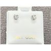 Image 1 : Set of 14K White Gold Diamond Solitaire earrings .30ct with appraisal certificate valued $1175.00