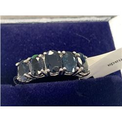 Ladies 3.30 ct blue sapphire 10K white gold anniversary ring with appraisal $2000.00