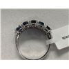 Image 2 : Ladies 3.30 ct blue sapphire 10K white gold anniversary ring with appraisal $2000.00