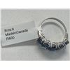 Image 3 : Ladies 3.30 ct blue sapphire 10K white gold anniversary ring with appraisal $2000.00