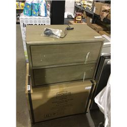 Spindle 2-Drawer with 2 Port USB Charger Nightstand